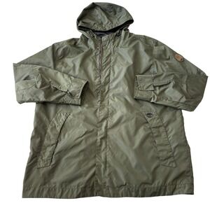 Timberland‎ Mens Olive Green Nylon Hooded Raincoat Jacket